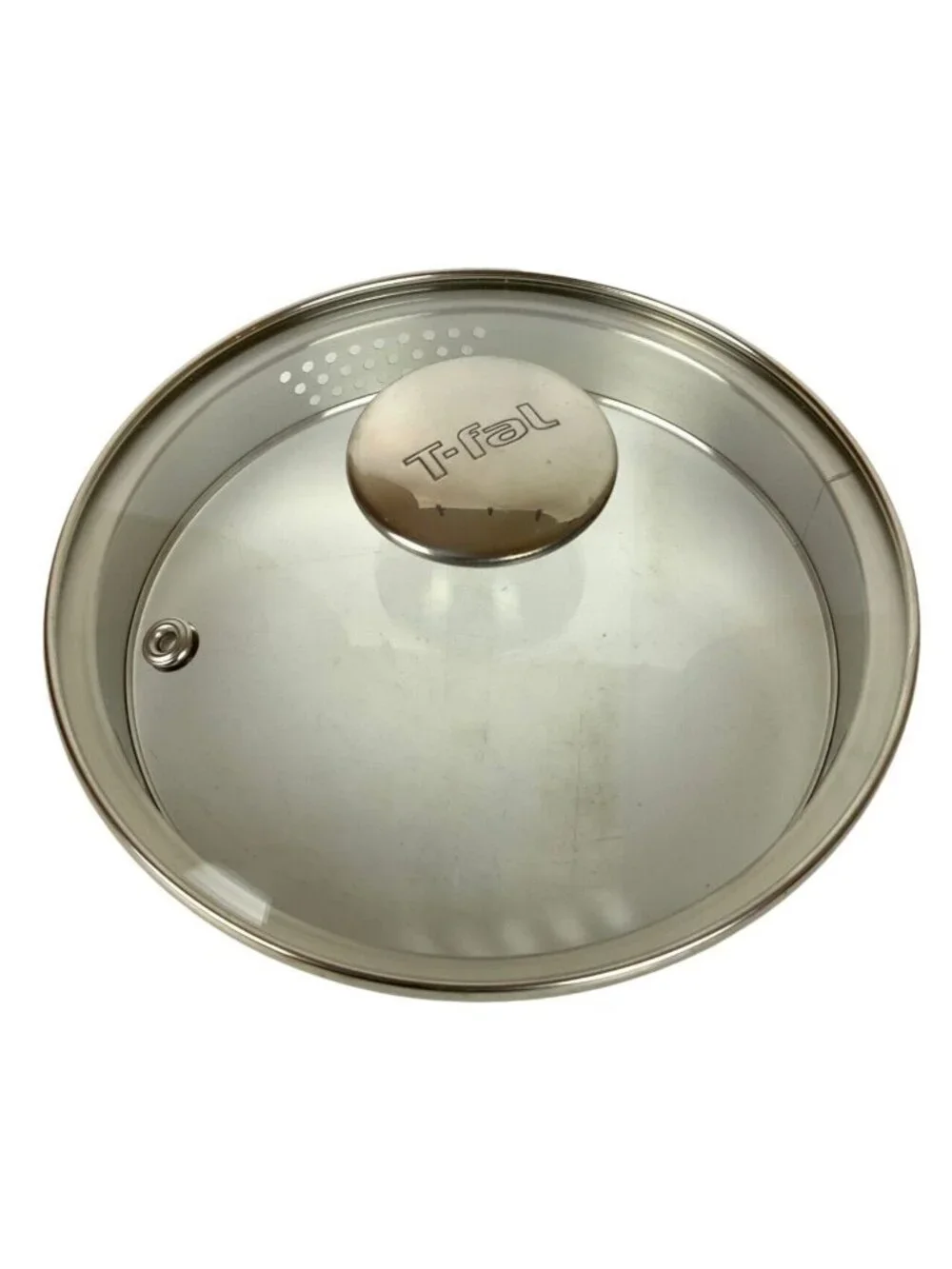 T-Fal Tempered Glass Pot Lid Vented Strainer Stainless Steel Handle 7